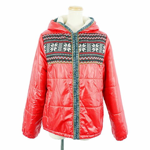 【中古】ジーンナッソーズ JEAN NASSAUS ジャケット 中綿 フーテッド ボア ニット ジップアップ ノルディック柄 3 赤 レッド /MO レディース 【ベクトル 古着】 191125 ブランド古着ベクトルプレミアム店 【中古】ジーンナッソーズ JEAN NASSAUS ジャケット 中綿 フーテッド ボア ニット ジップアップ ノルディック柄 3 赤 レッド /MO レディース 【ベクトル 古着】 191125 ブランド古着ベクトルプレミアム店
