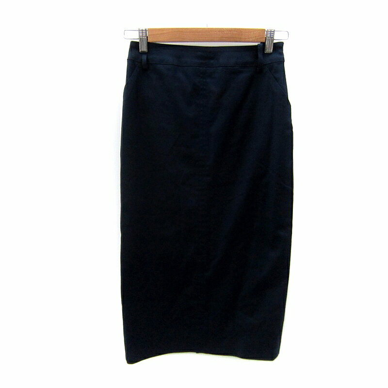 【中古】レオナール LEONARD タイトスカート ロング丈 無地 スリット 64-91 紺 ネイビー /SY11 ■GY53 レディース 【ベクトル 古着】 251114