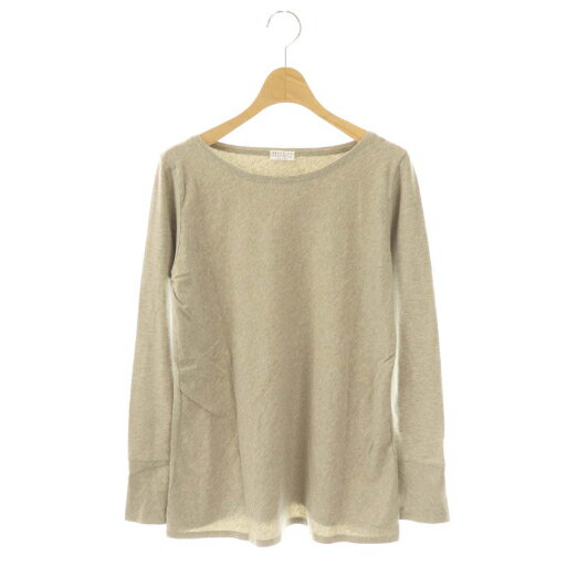 【中古】ブルネロクチネリ BRUNELLO CUCINELLI コットン Tシャツ カットソー 長袖 L グレージュ /ES ■GY57 レディース 【ベクトル 古着】 251201