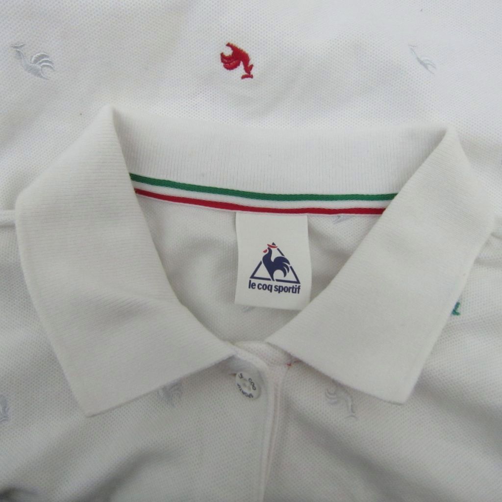 ブランド古着ベクトルプレミアム店の【中古】ルコックスポルティフ le coq sportif ポロシャツ 半袖 ポロカラー M 白 ホワイト 刺繍 /SY58 ■GY59 レディース 【ベクトル 古着】 251223｜アングル3