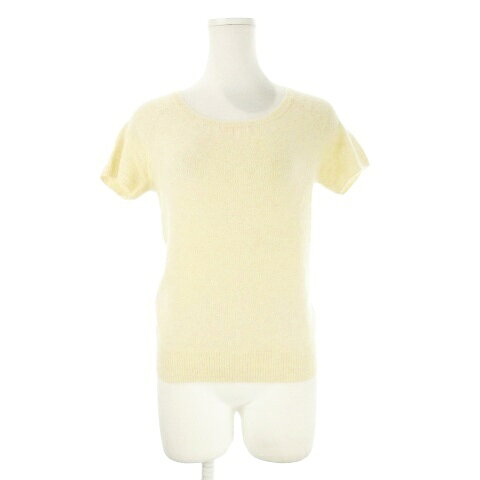 Three-Quarter Knit - 【中古】スタイルコム style com 半袖ニット カシミヤ M ベージュ 無地 ラウンドネック 半袖 /CK39 ■GY61 レディース 【ベクトル 古着】 260110