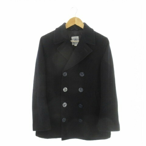 【中古】ジェイプレス J.PRESS ピーコート 中綿 160 紺 ネイビー ダブルブレスト ラペルカラー 長袖 /AO3 ■GY61 キッズ 【ベクトル 古着】 260110