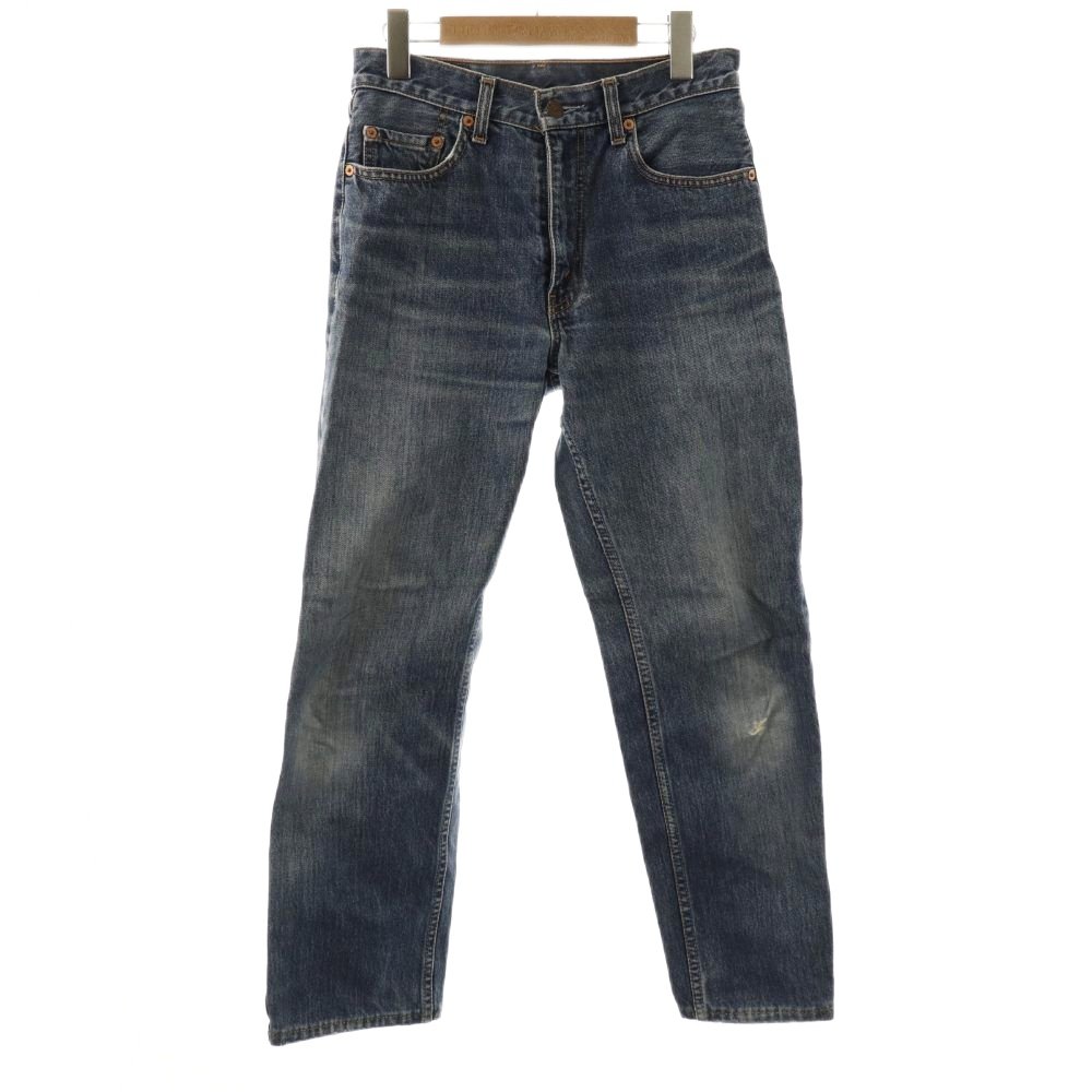 【中古】リーバイス Levi's ジーンズ デニムパンツ W26 L32 水色 ライトブルー 色落ち加工 ストレートシルエット 5ポケット /RP ■GY58 レディース 【ベクトル 古着】 260113