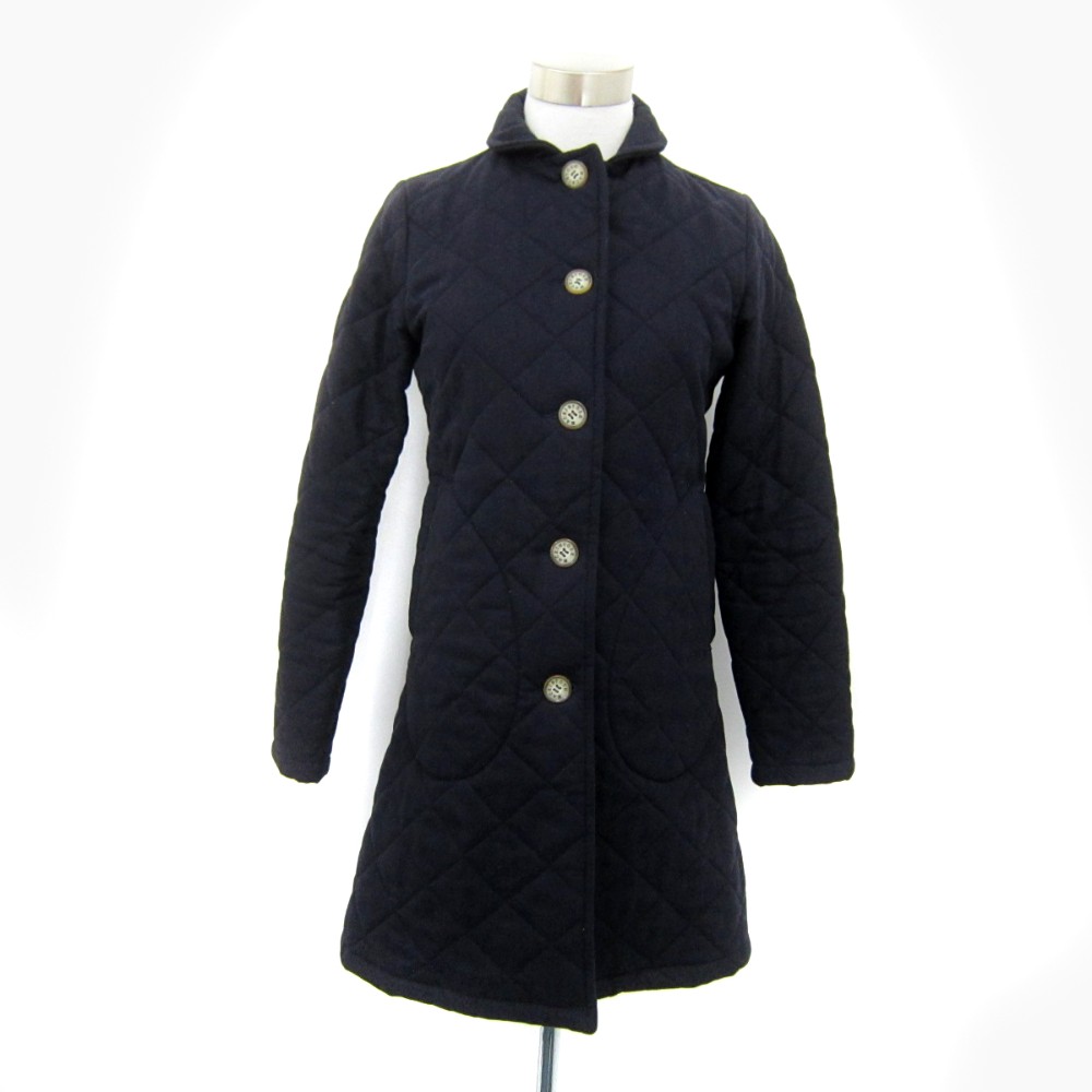 【中古】マッキントッシュ MACKINTOSH SCOTLAND キルティングコート ロング丈 無地 32 紺 ネイビー /SY54 ■GY61 レディース 【ベクトル 古着】 260122