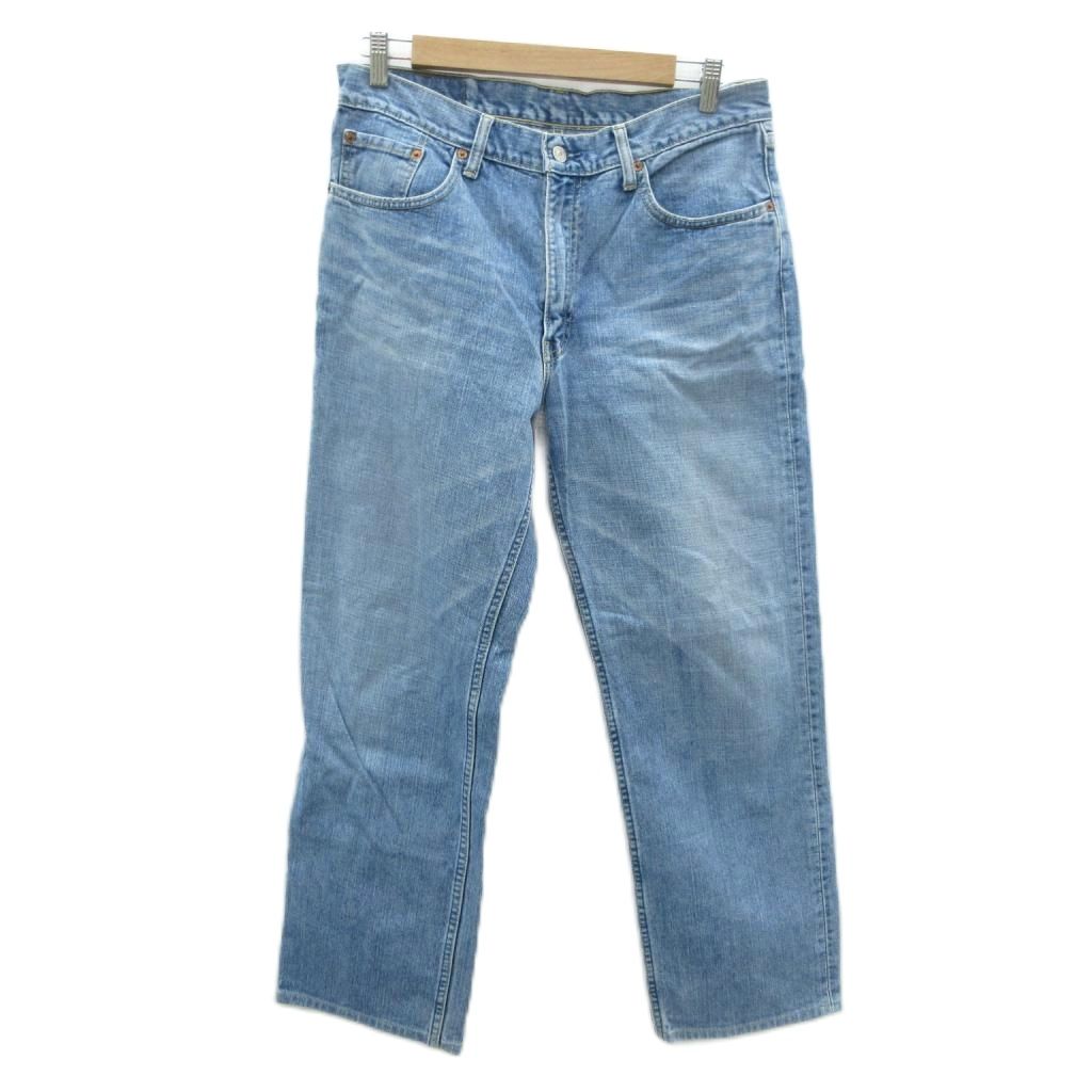 【中古】リーバイス Levi's 533 デニムパンツ ジーンズ ストレート アンクル丈 ウォッシュ加工 W34 L32 水色 ライトブルー /SM25 ■GY61 メンズ 【ベクトル 古着】 260119