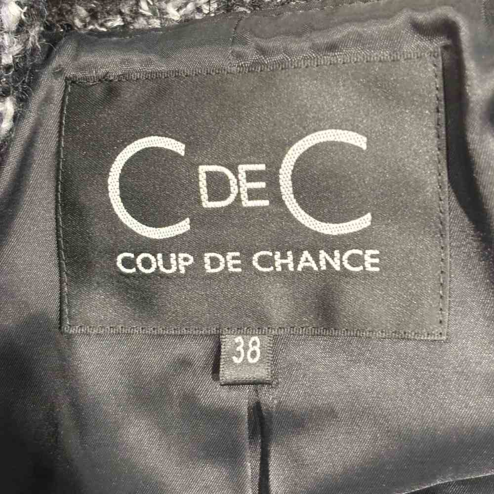 【中古】クードシャンス CdeC COUP DE CHANCE ジャケット 袖フリンジ 長袖 38 グレー ■GY61 レディース 【ベクトル 古着】 260130