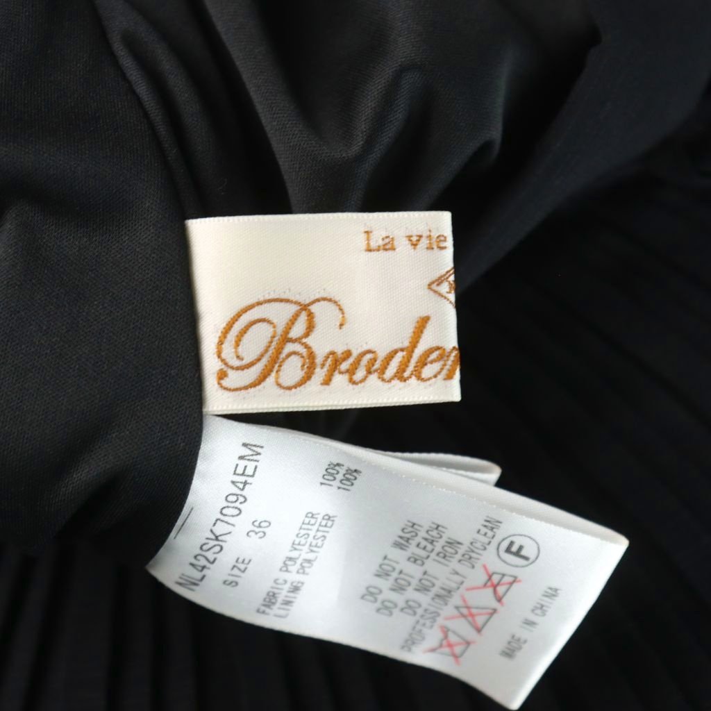 【中古】ナノユニバース nano universe Broderie&Co プリーツスカート ひざ丈 ロング フレア 36 黒 ブラック /KW ■GY58 レディース 【ベクトル 古着】 260126 vectorpremium-18850244 ブランド古着ベクトルプレミアム店 サンプル画像3