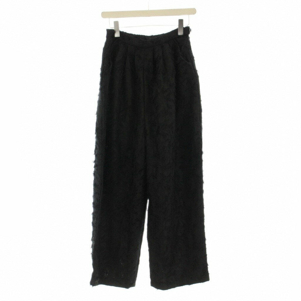 【中古】未使用品 セッティミッシモ Settimissimo ワイドパンツ M 黒 ブラック フルレングス /LP ■GY58 レディース 【ベクトル 古着】 260129