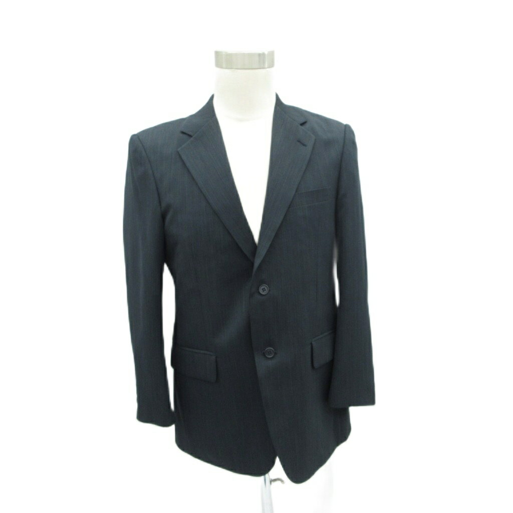 Rakuten - 【中古】カロフ KALOF テーラードジャケット ミドル丈 シングルボタン M 紺 ネイビー ストライプ柄 3680440-A /MA17 ■GY58 メンズ 【ベクトル 古着】 260130