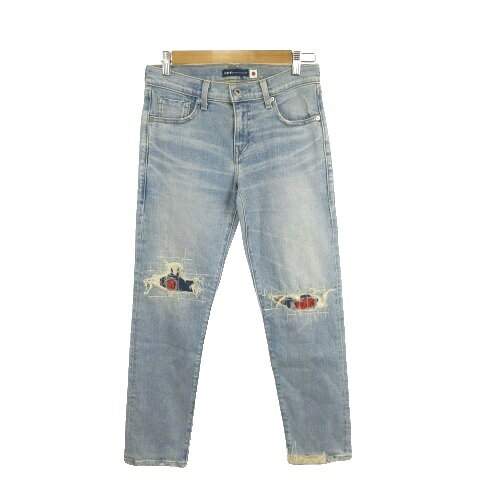 【中古】リーバイス Levi's MADE & CRAFTED BOYFRIEND デニムパンツ ジーンズ テーパード パッチワーク ダメージ加工 25 青 ブルー /AH18 ■ECD001 レディース 【ベクトル 古着】 260219