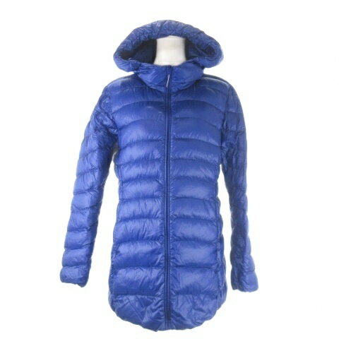 樂天商城 - 【中古】ユニクロ UNIQLO ライトダウンコート フーディ ロング丈 L 青 ブルー /CK26 ■ECD001 レディース 【ベクトル 古着】 260225