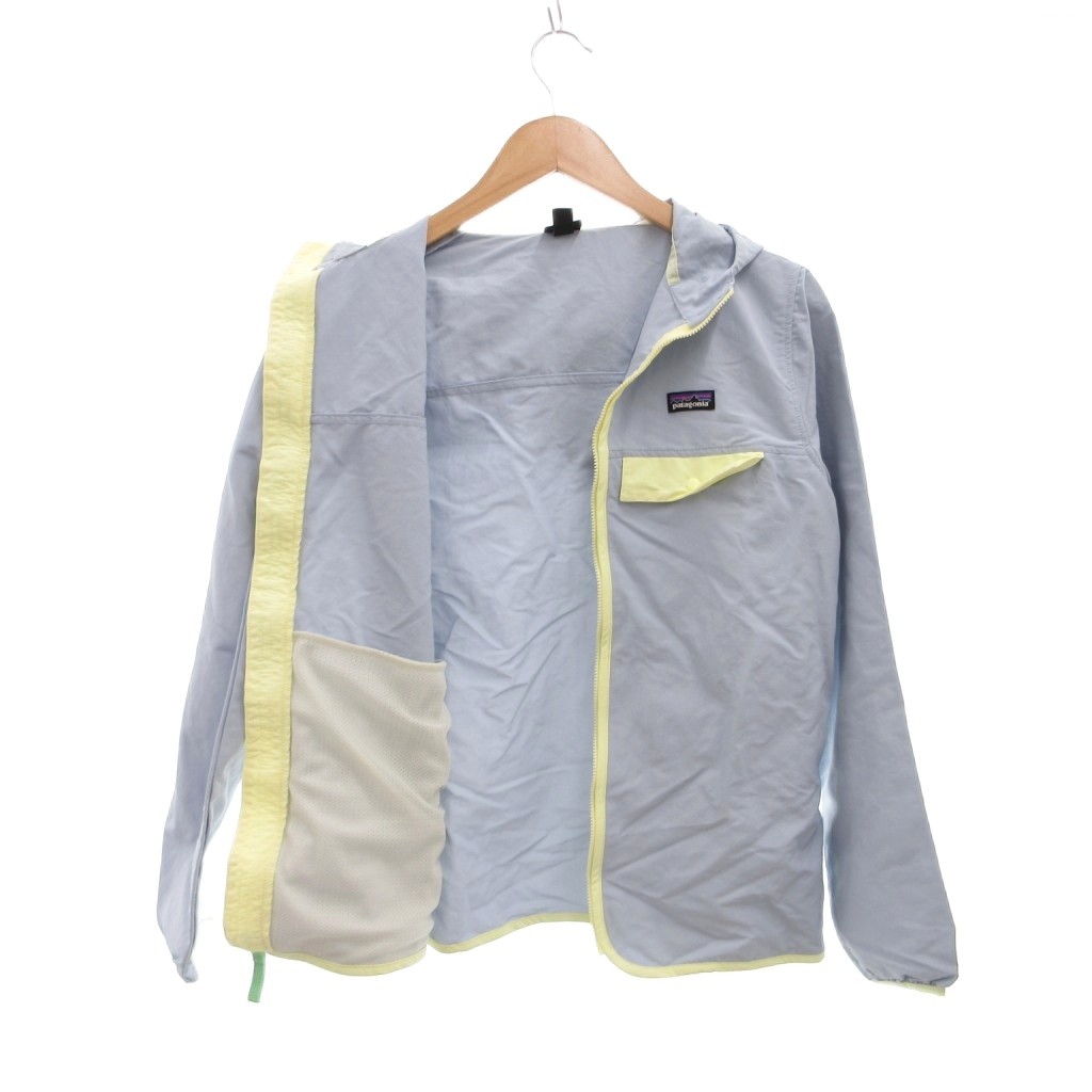 【中古】パタゴニア Patagonia キッズ・バギーズ・ジャケット XXL 水色 ライトブルー 長袖 フード付き ジップアップ STY51884 /NU ■ECD001 キッズ 【ベクトル 古着】 260217
