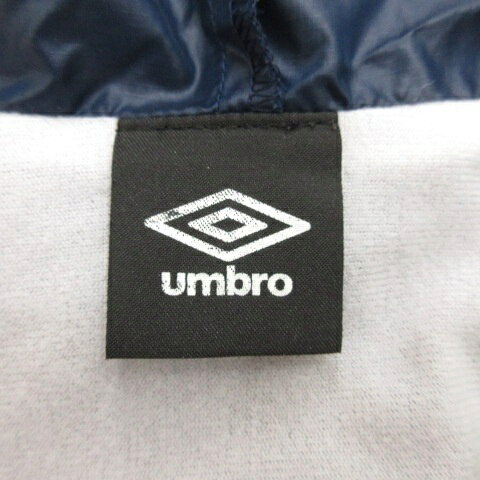 【中古】アンブロ UMBRO ウインドジャケット フーディ 切替 スポーツウェア ネイビ...