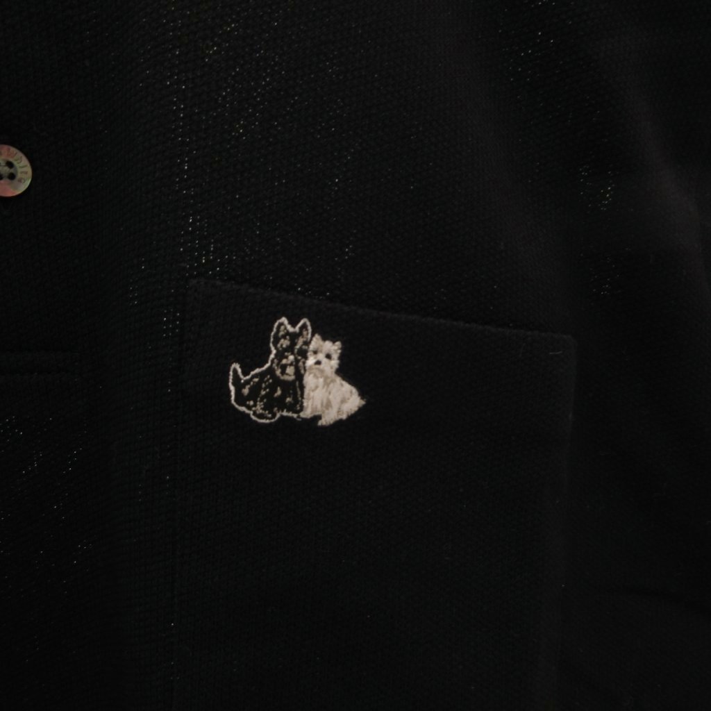 【中古】ブラック&ホワイト BLACK&WHITE ポロシャツ 半袖 ゴルフウェア ロゴ刺繍 胸ポケット M 黒 ブラック アパレル /KR ■ECA001 メンズ 【ベクトル 古着】 260305