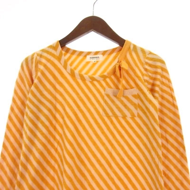 ブランド古着ベクトルプレミアム店の【中古】ソニア ソニアリキエル SONIA SONIA RYKIEL カットソー チュニック 長袖 ストライプ イエロー 38 ■ECA001 レディース 【ベクトル 古着】 260320｜アングル2