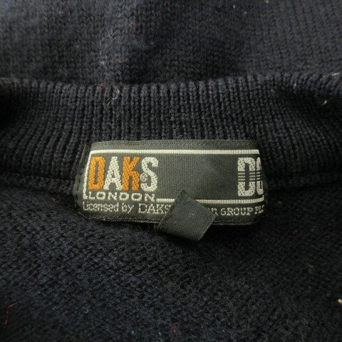 【中古】ダックス DAKS ニットベスト プルオーバー L 紺 ネイビー /AH36 ■ECA002 メンズ 【ベクトル 古着】 260309