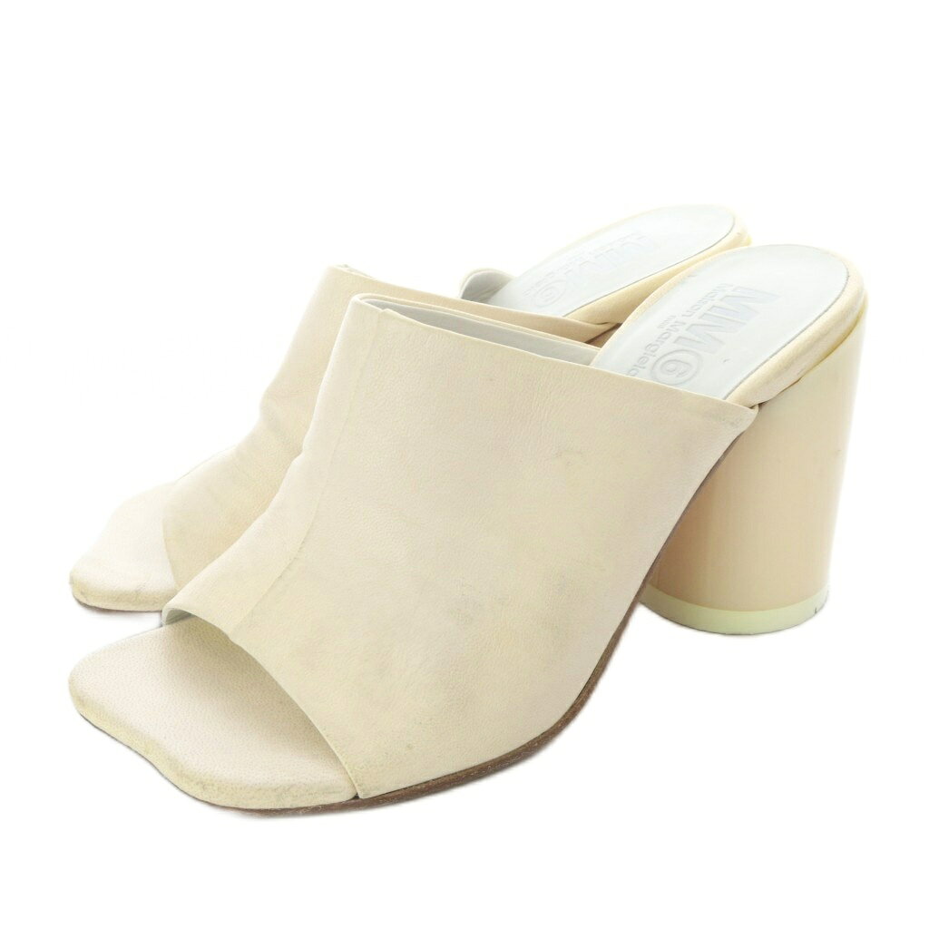 【中古】エムエムシックス メゾンマルジェラ MM6 Maison Margiela サンダル ミュール 36 アイボリー /SR ■GY62 レディース 【ベクトル 古着】 260318