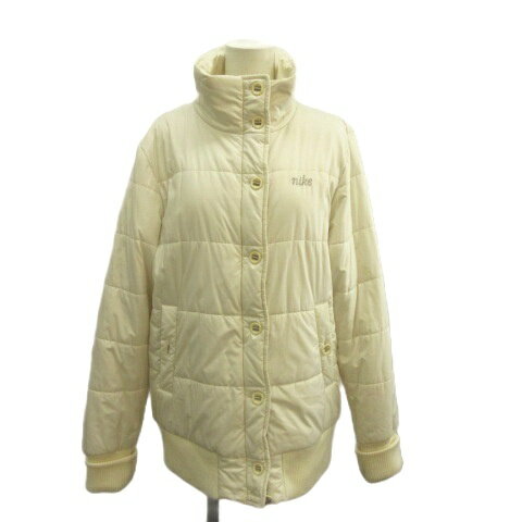 乐天商城 - 【中古】ナイキ NIKE ジャケット 上着 L アイボリー スタンドカラー キルティング 長袖 /NP ■ECA003 レディース 【ベクトル 古着】 260325