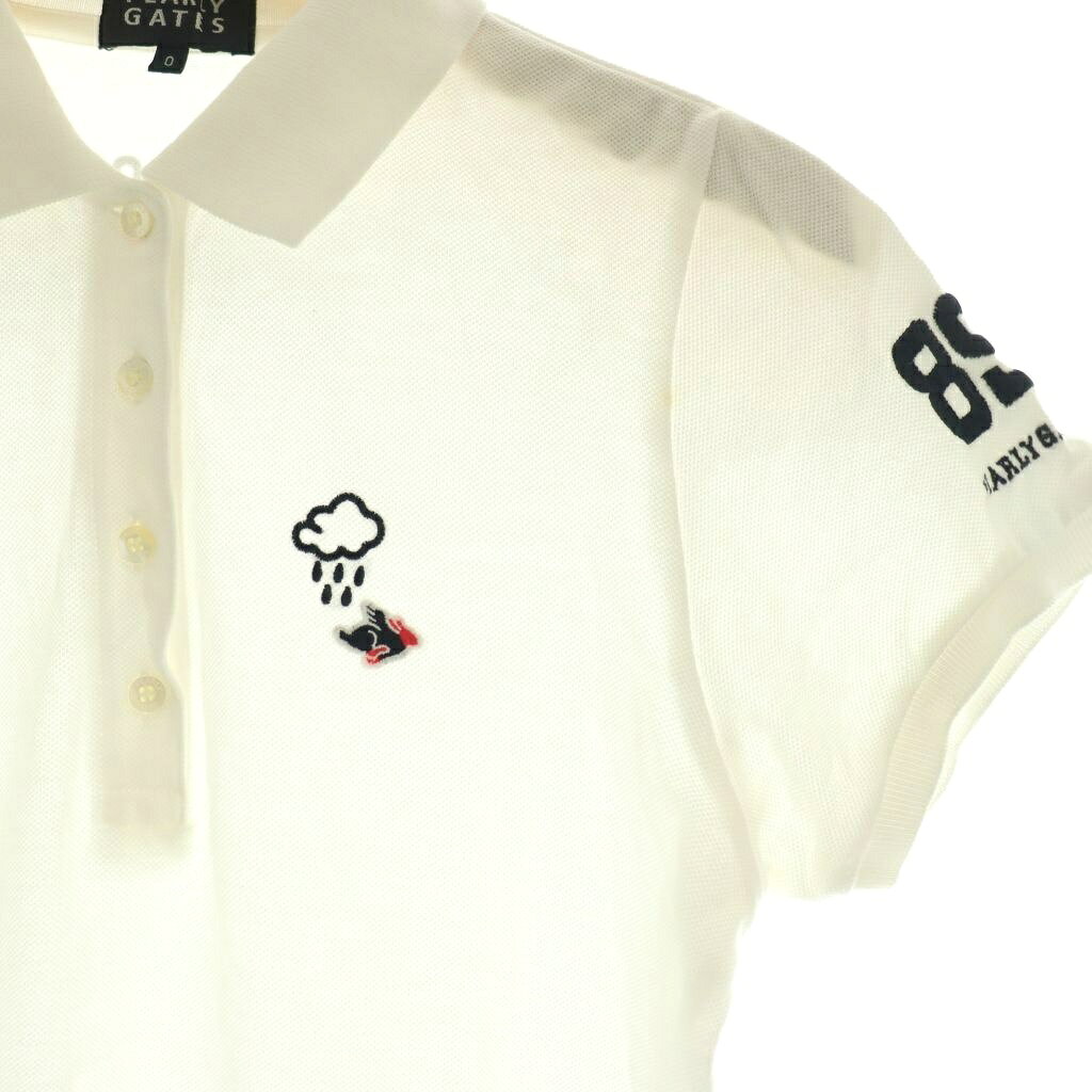 ブランド古着ベクトルプレミアム店の【中古】パーリーゲイツ PEARLY GATES ポロシャツ 半袖 0 ホワイト /DF ■ECA003 レディース 【ベクトル 古着】 260318｜アングル3