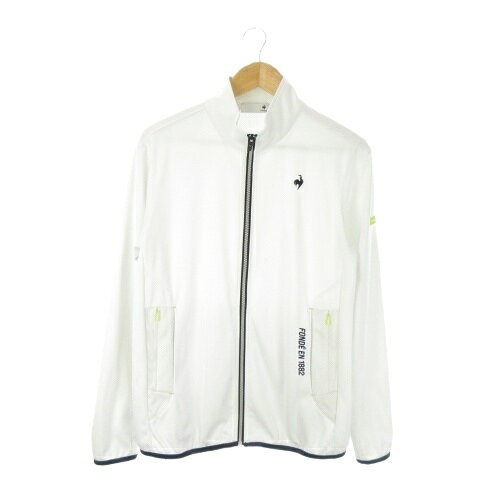 【中古】ルコックスポルティフ le coq sportif GOLF ジャケット ゴルフ M 白 ホワイト 長袖 無地 スタンドカラー /AO14 ■GY70 メンズ 【ベクトル 古着】 260330