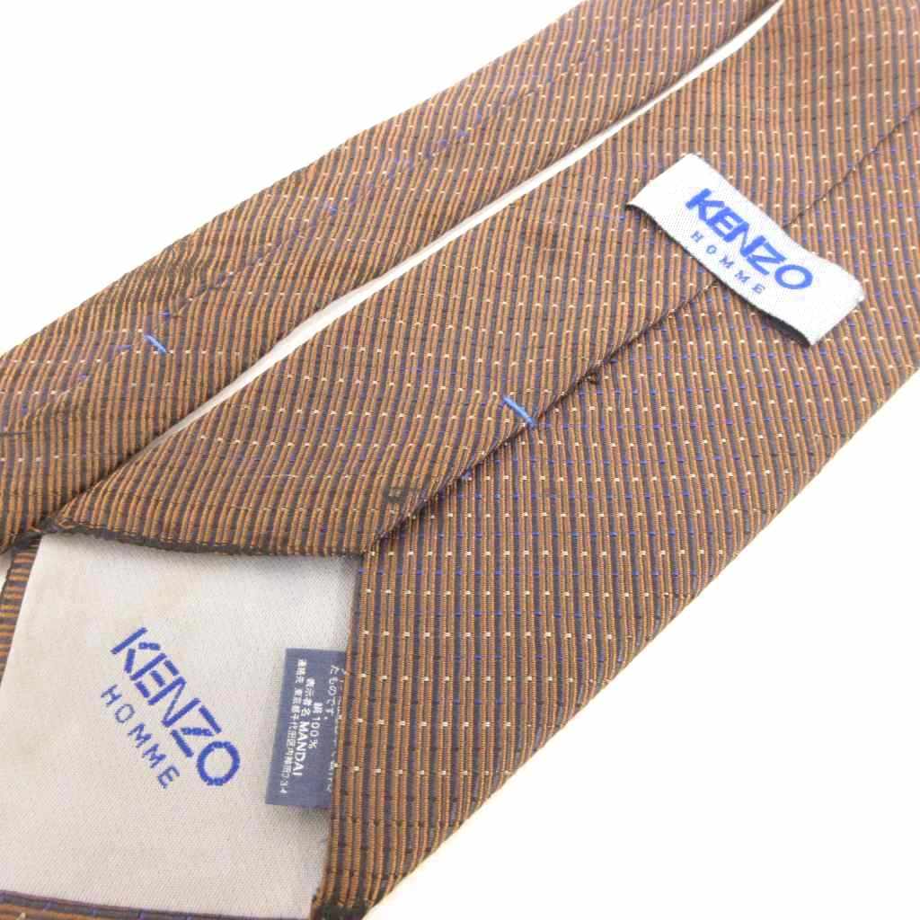 【中古】ケンゾー KENZO ネクタイ 絹 シルク ブラウン 総柄 /TQ ■GY53 メンズ 【ベ...