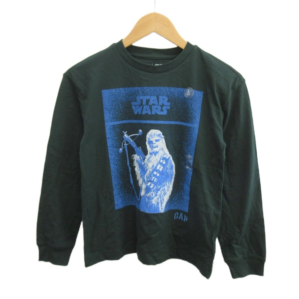 樂天商城 - 【中古】未使用品 ギャップキッズ GAP KIDS Tシャツ カットソー スターウォーズ 子ども服 キッズ L 緑 グリーン 長袖 ラウンドネック グラフィックプリント /PP ■ECB002 キッズ 【ベクトル 古着】 260327