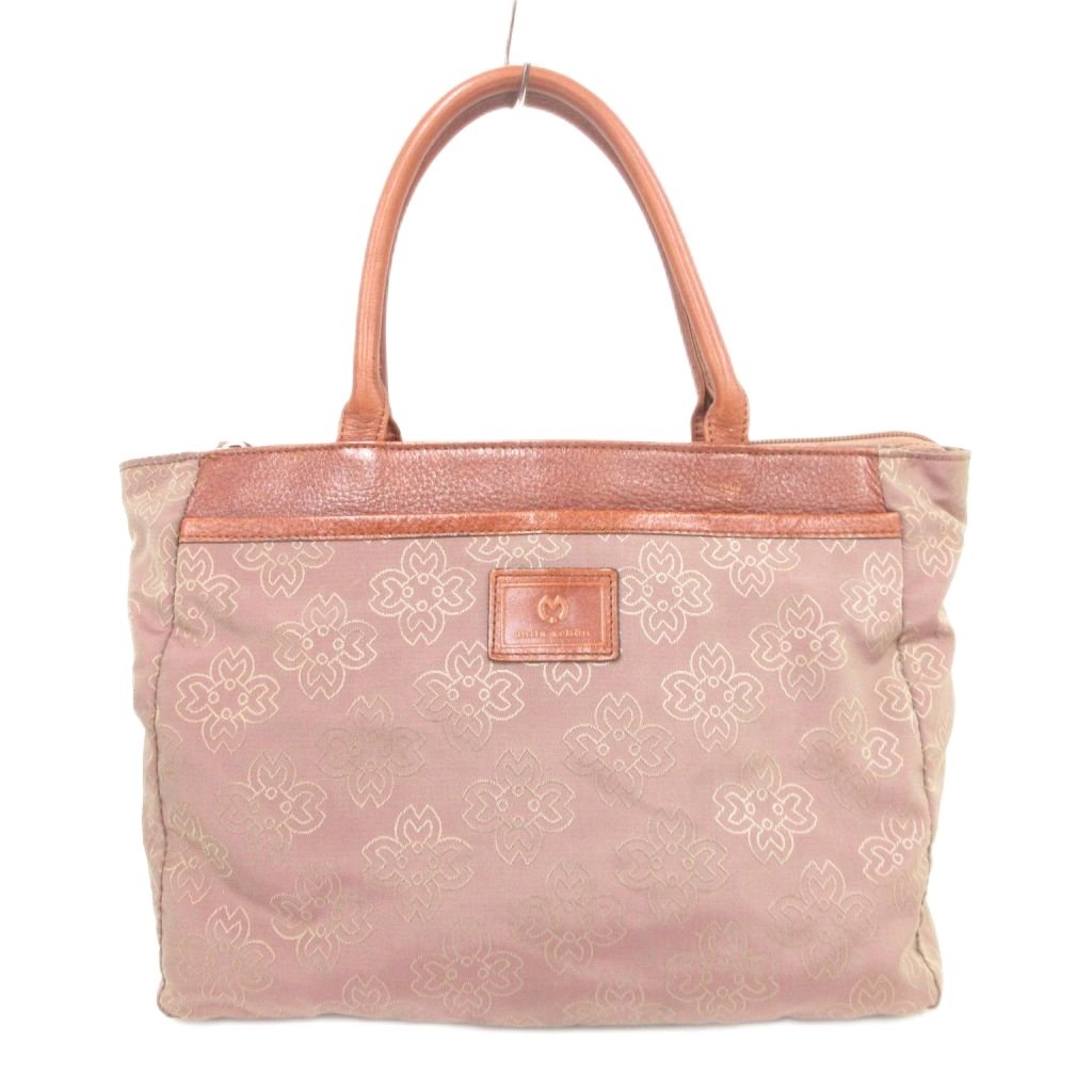 【中古】ミラショーン mila schon ハンドバッグ ピンク 茶 ブラウン 花柄 異素材切り替え ファスナー開閉 /NU ■GY99 レディース 【ベクトル 古着】 260426ブランドミラショーン mila schon実寸サイズ持ち手の長さ：36cm　ヨコ：26cm　タテ：20cm　マチ：9cm　ショルダーの長さ：-cm　　素材素材表記なし色ピンク 茶 ブラウン仕様ファスナー開閉状態・後ろ面に汚れあり ・表間口付近にスレあり ・内側にペン汚れあり ※全体的に中古品としての使用感とダメージがありますが、通常使用には支障のない商品です。 掲載写真や記載内容をご確認いただき、ご理解の上ご購入ください。付属品付属品なし備考こちらのお品物は店舗で保管しておらず、店頭販売出来かねます。（※お取り寄せも出来かねます）商品のお問い合わせの回答を休止しております。＊各商品ページの商品詳細等をご確認の上ご購入ください。【中古】ミラショーン mila schon ハンドバッグ ピンク 茶 ブラウン 花柄 異素材切り替え ファスナー開閉 /NU ■GY99 レディース 【ベクトル 古着】 260426状態ランク　”B”詳細については、下記および「状態ランクについて」ページをご覧ください。未使用・新品の商品ほぼ新品同様の商品使用感が少なく、かなり状態の良い商品使用感はあるが、傷や汚れの少ない商品使用感の他、傷や汚れが見られる商品かなり大きな傷みがある難あり商品※S〜CランクはUSED品となりますので、使用感をご理解の上でご入札下さい。状態ランクについてinformationブランドミラショーン mila schon実寸サイズ持ち手の長さ：36cm　ヨコ：26cm　タテ：20cm　マチ：9cm　ショルダーの長さ：-cm　　素材素材表記なし色ピンク 茶 ブラウン仕様ファスナー開閉状態・後ろ面に汚れあり ・表間口付近にスレあり ・内側にペン汚れあり ※全体的に中古品としての使用感とダメージがありますが、通常使用には支障のない商品です。 掲載写真や記載内容をご確認いただき、ご理解の上ご購入ください。付属品付属品なし備考こちらのお品物は店舗で保管しておらず、店頭販売出来かねます。（※お取り寄せも出来かねます）商品のお問い合わせの回答を休止しております。＊各商品ページの商品詳細等をご確認の上ご購入ください。本商品は一点物です他サイトや店舗にて販売している商品です。多少のお時間差にて欠品になることもございます。予めご了承頂ますようお願い致します。ベクトル・サイズガイドはこちらこの商品と同じブランドの商品を見る
