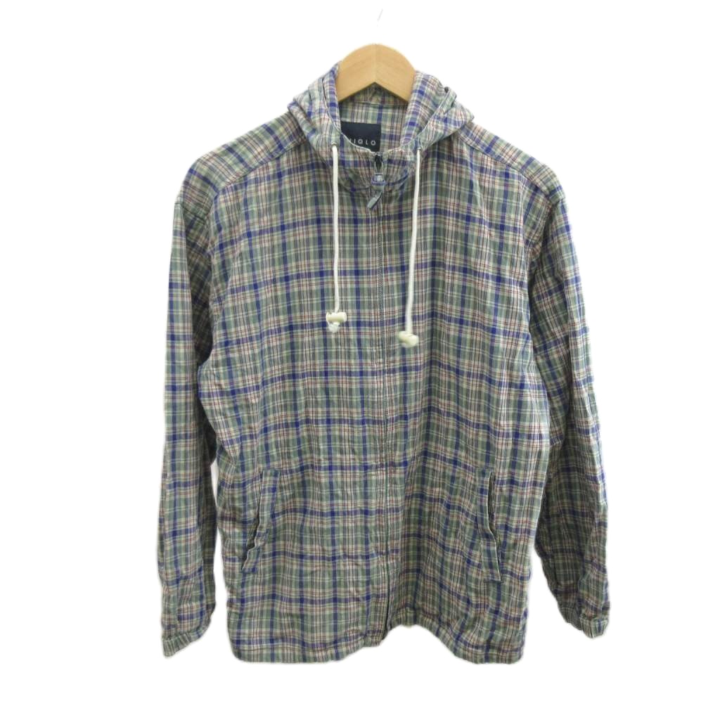 Rakuten - 【中古】ユニクロ UNIQLO ジャケット パーカー 上着 M マルチカラー チェック柄 フード付き 長袖 /KK ■ECB003 メンズ 【ベクトル 古着】 260402