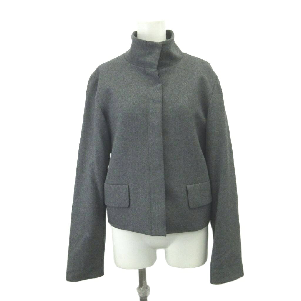 【中古】アンタイトル UNTITLED ジャケット 上着 ウール M グレー 立ち襟 長袖 無地 /NP ■GY99 レディース 【ベクトル 古着】 260407(4.0)