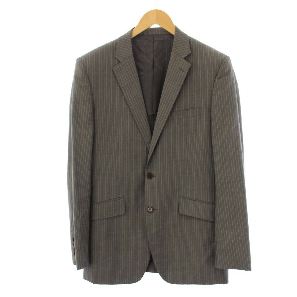 【中古】タケオキクチ TAKEO KIKUCHI テーラードジャケット 上着 4 グレー ストライプ柄 長袖 /LP ■ECB00344 メンズ 【ベクトル 古着】 260407