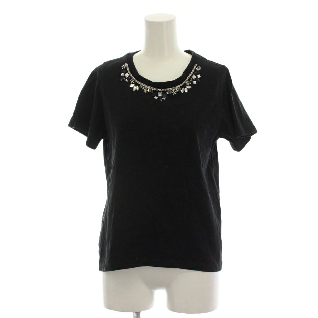 【中古】グローバルワーク GLOBAL WORK Tシャツ カットソー M 黒 ブラック 半袖 無地 ビジュー装飾 /LP ■ECB003 レディース 【ベクトル 古着】 260402 vectorpremium-19002085 ブランド古着ベクトルプレミアム店 パッケージ画像