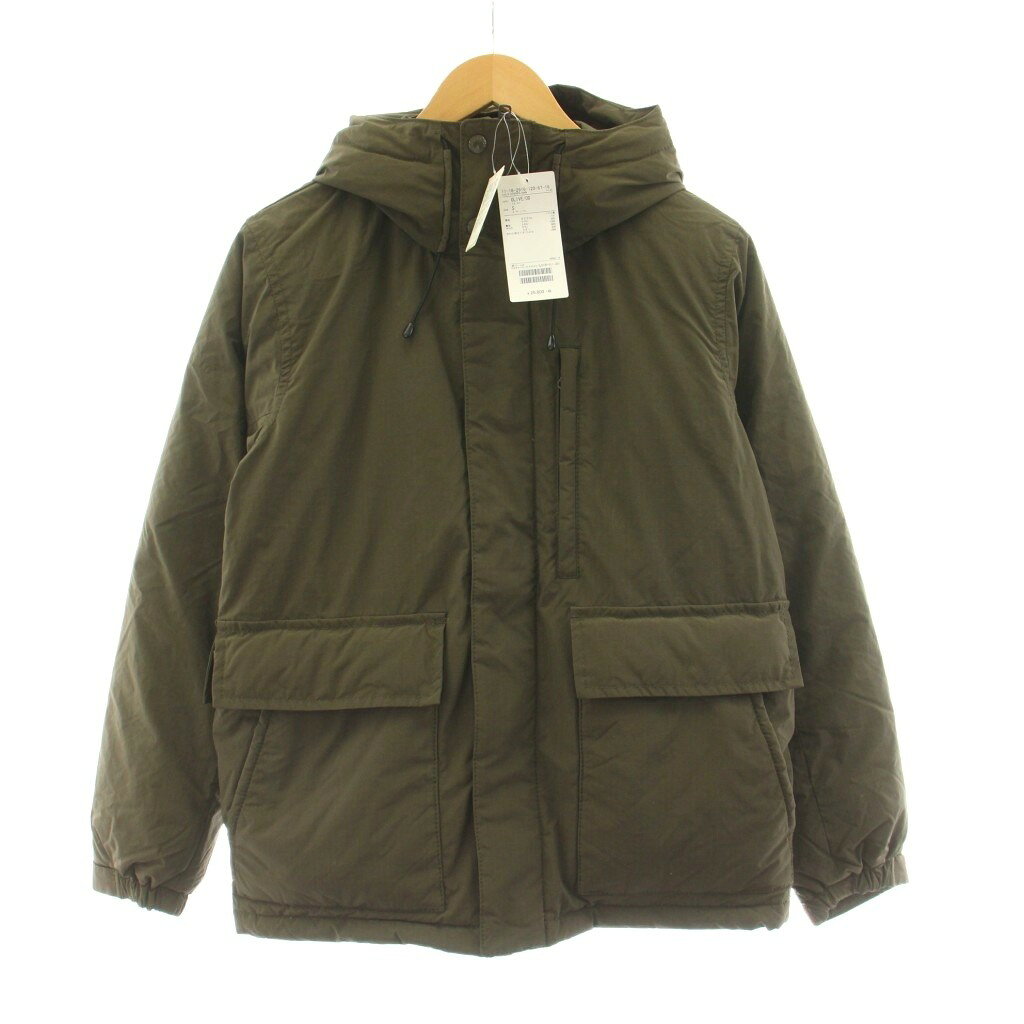 樂天商城 - 【中古】未使用品 ビームス BEAMS オーバーポケットダウンジャケット フード ジップアップ S カーキ 11-18-2916-120 /KU ■ECD003 メンズ 【ベクトル 古着】 260407