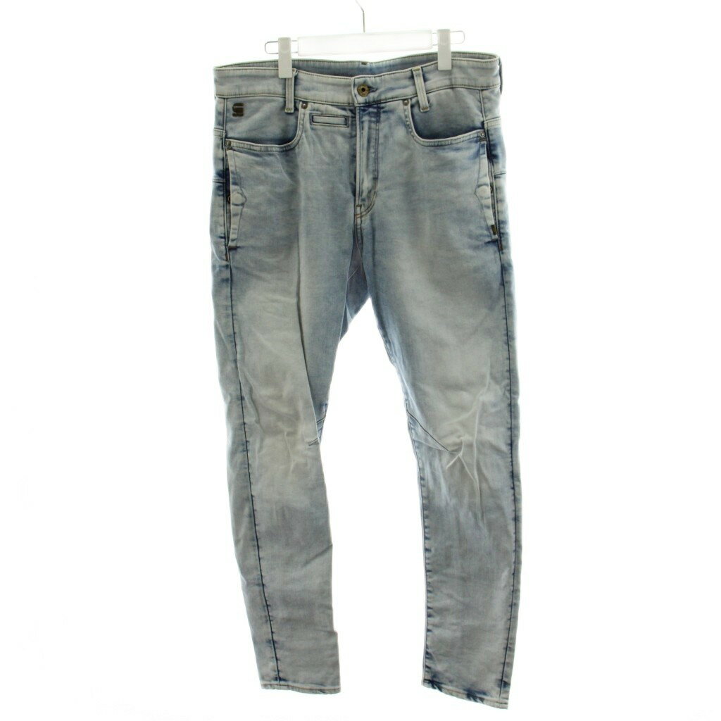 [중고] 지스타 로우 G-Star RAW 데님 팬츠 청바지 지팡이 G 팬 지퍼 플라이 32 하늘색 라이트 블루 / AN56 ■ ECE004 남성 [벡터 헌 옷] 260414