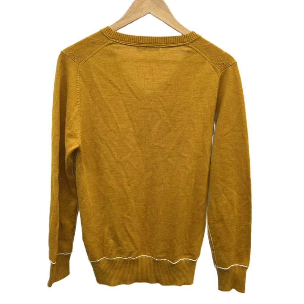【中古】メンズメルローズ MEN'S MELROSE ニット セーター ウール LL 黄 イエロー Vネック 長袖 ひし形柄 /NP ■ECA004 メンズ 【ベクトル 古着】 260410 2