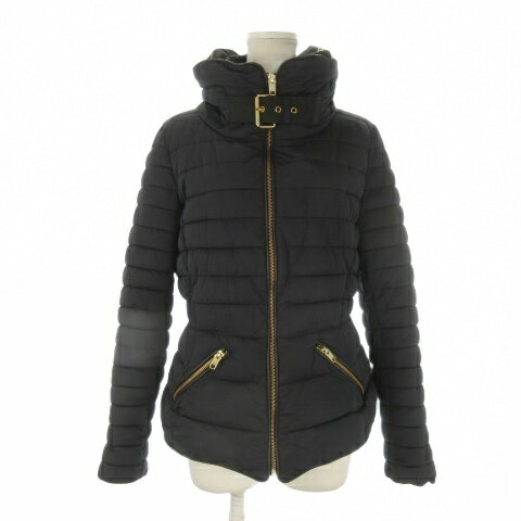 ザラ ベーシック ZARA BASIC OUTERWEAR 中綿ジャケット スタンドカラー M 黒 ブラック キルティング /CK11 ■ECA004  260423
