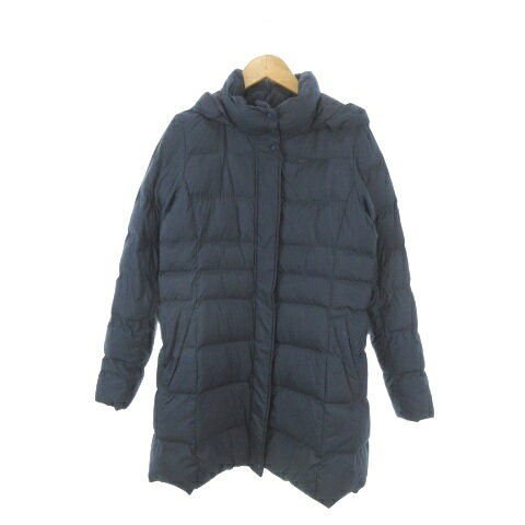 乐天商城 - 【中古】ユニクロ UNIQLO 中綿コート 子ども服（男女兼用） 150 紺 ネイビー 長袖 フード付き スタンドカラー /MN1 ■ECC004 キッズ 【ベクトル 古着】 260428
