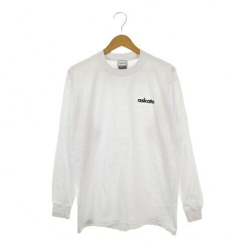 樂天商城 - 【中古】アスケート askate プロクラブ PRO CLUB Tシャツ M 白 ホワイト 長袖 クルーネック ロゴプリント バーコードデザイン /AH25 ■ECC004 メンズ 【ベクトル 古着】 260428