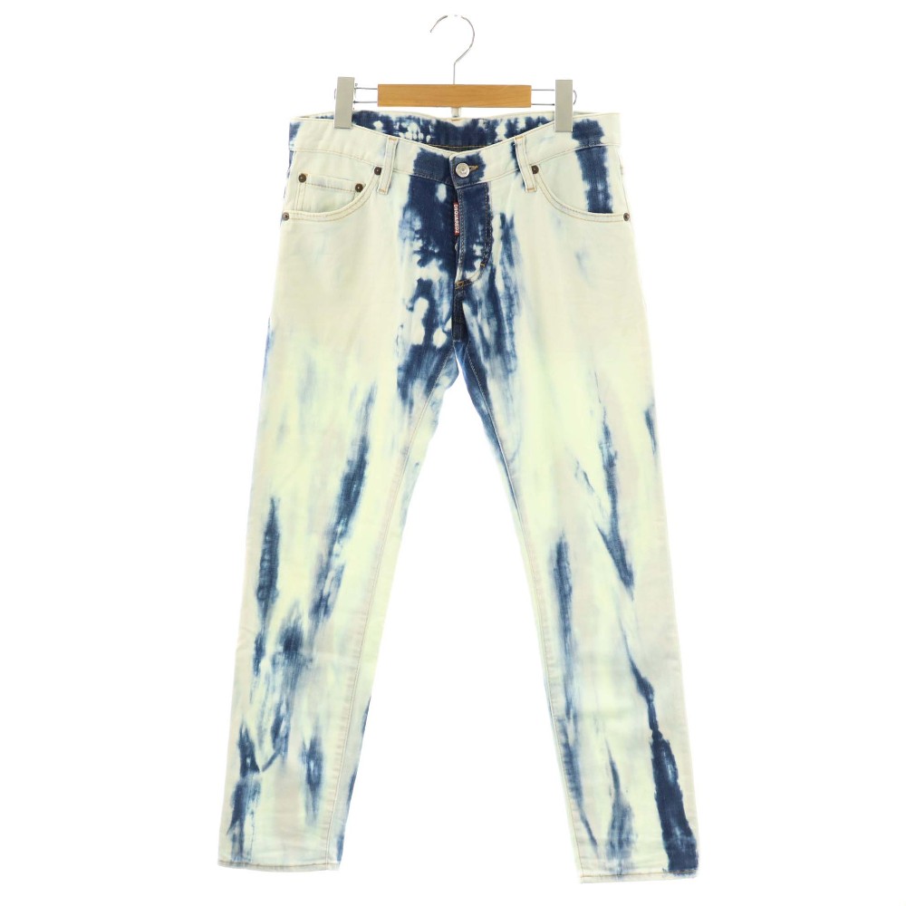 [Used] Dsquared2 Bleached Denim Jeans, Slim Fit, Size 46, Off-White/Blue /DF ■GY62 Men's [Vector Used Clothing] 260428