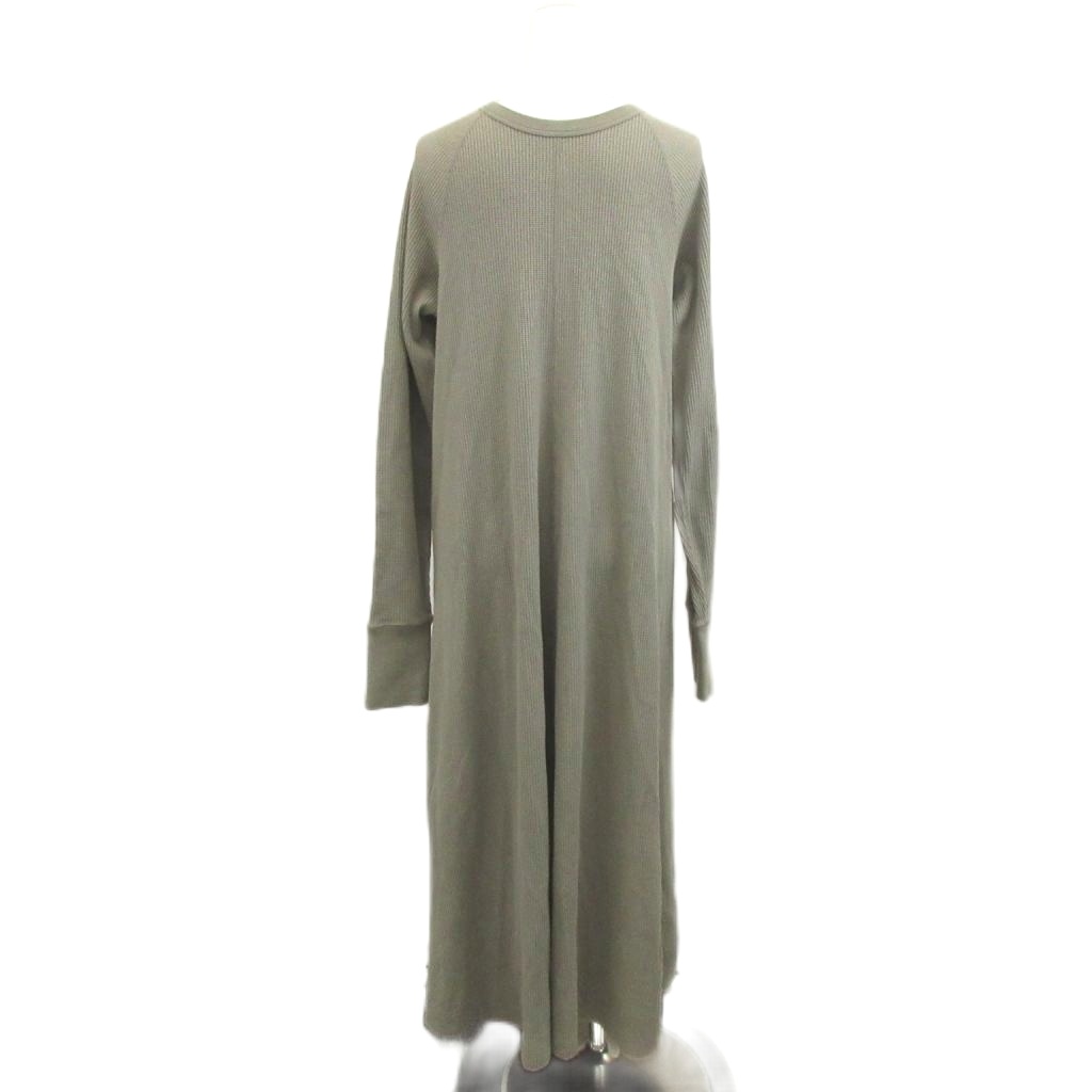 【中古】ミラオーウェン Mila Owen ロングワンピース ワッフル生地 0 グレージュ 長袖 Vネック /YU ■ECA005 レディース 【ベクトル 古着】 260513 vectorpremium-19078467 ブランド古着ベクトルプレミアム店 サンプル画像2