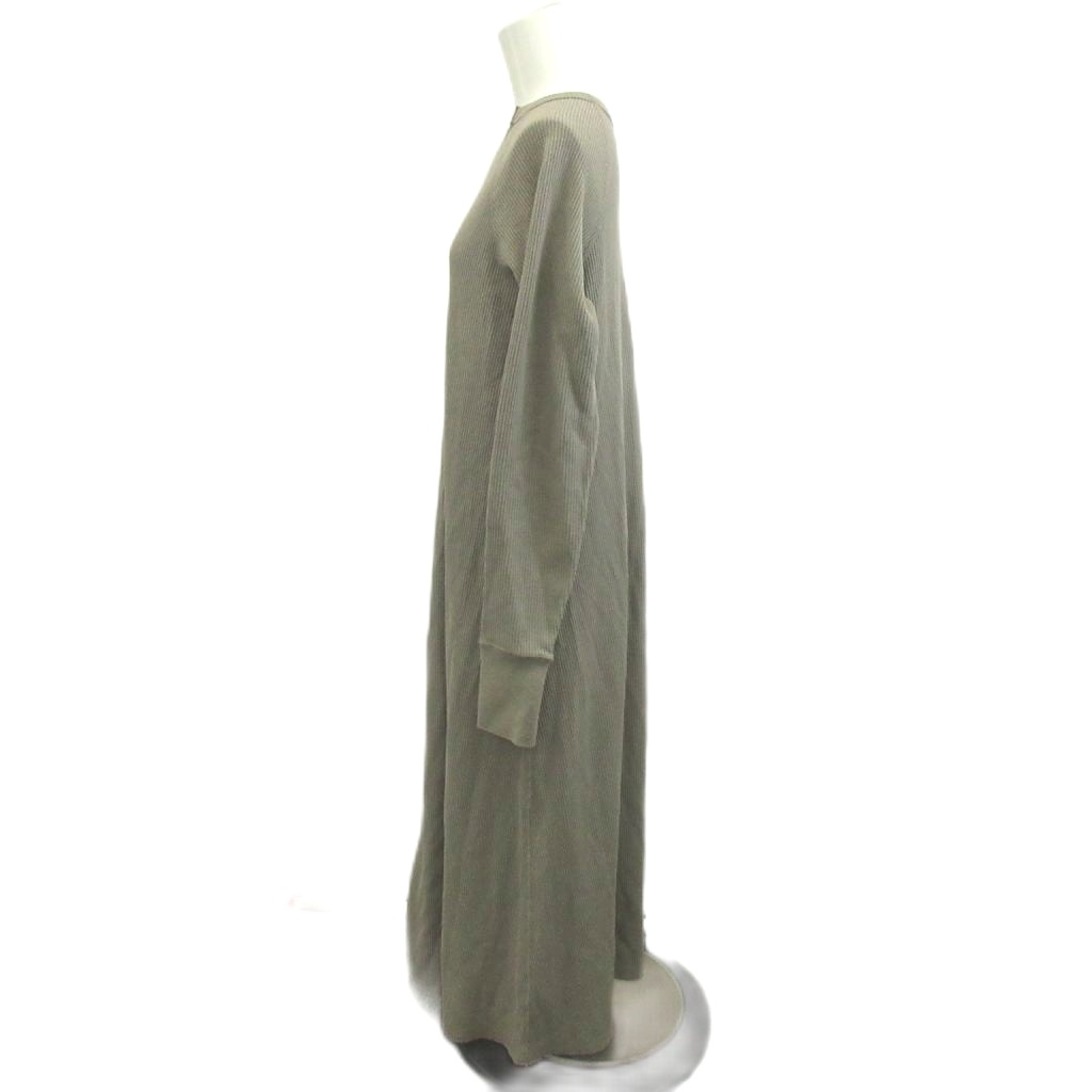【中古】ミラオーウェン Mila Owen ロングワンピース ワッフル生地 0 グレージュ 長袖 Vネック /YU ■ECA005 レディース 【ベクトル 古着】 260513 vectorpremium-19078467 ブランド古着ベクトルプレミアム店 サンプル画像3