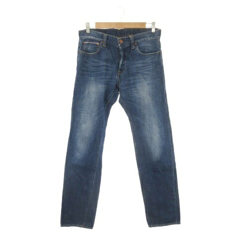 Half Pants, Shorts - 【中古】ジャーナルスタンダード レリューム JOURNAL STANDARD relume デニム ジーンズ 32 青 ブルー インディゴ ウォッシュ加工 フルレングス ストレートレッグ /CK17 ■ECA005 メンズ 【ベクトル 古着】 260515