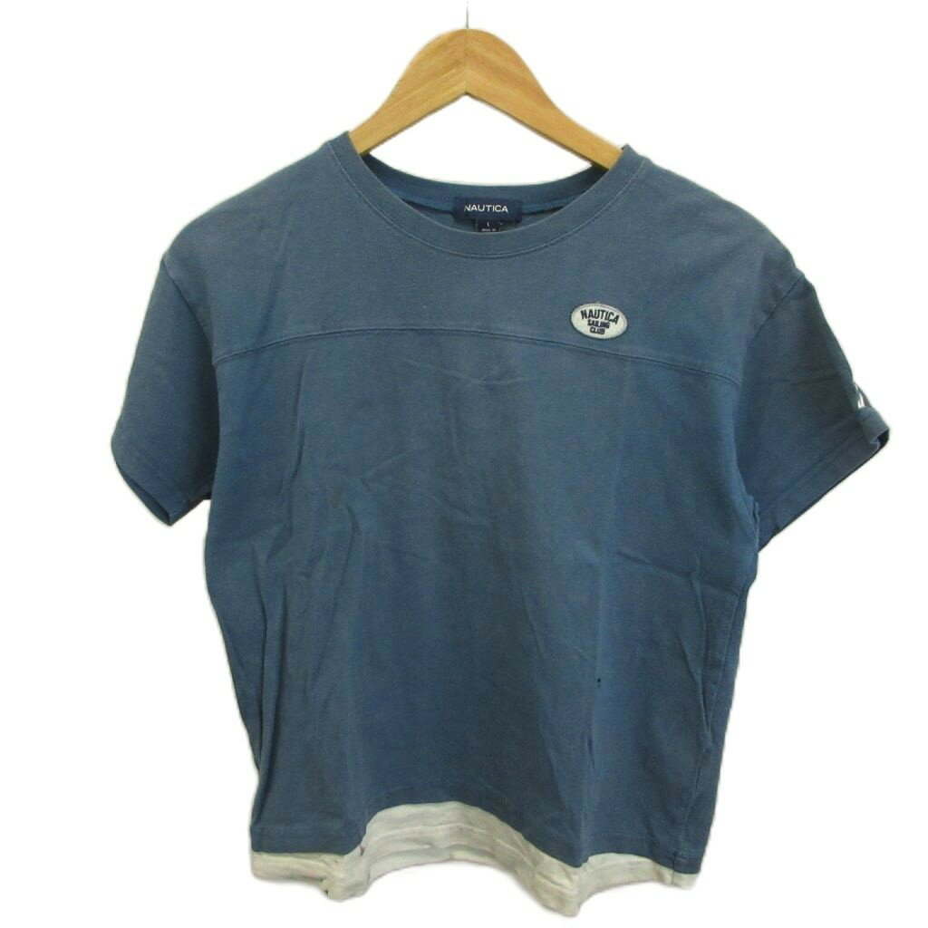 【中古】ノーティカ NAUTICA Tシャツ L 水色 スカイブルー 半袖 クルーネック ロゴパッチ /NP ■ECA005 メンズ 【ベクトル 古着】 260511ブランドノーティカ NAUTICA表記サイズL実寸サイズ肩幅：46cm　身幅：45cm　着丈：52cm　袖丈：11cm　　素材綿 色水色 スカイブルー状態前側にシミ、穴が空いています。 ※全体的に中古品としての使用感とダメージがありますが、通常使用には支障のない商品です。 掲載写真や記載内容をご確認いただき、ご理解の上ご購入ください。備考ブランシェス株式会社商品のお問い合わせの回答を休止しております。＊各商品ページの商品詳細等をご確認の上ご購入ください。【中古】ノーティカ NAUTICA Tシャツ L 水色 スカイブルー 半袖 クルーネック ロゴパッチ /NP ■ECA005 メンズ 【ベクトル 古着】 260511状態ランク　”B”詳細については、下記および「状態ランクについて」ページをご覧ください。未使用・新品の商品ほぼ新品同様の商品使用感が少なく、かなり状態の良い商品使用感はあるが、傷や汚れの少ない商品使用感の他、傷や汚れが見られる商品かなり大きな傷みがある難あり商品※S〜CランクはUSED品となりますので、使用感をご理解の上でご入札下さい。状態ランクについてinformationブランドノーティカ NAUTICA表記サイズL実寸サイズ肩幅：46cm　身幅：45cm　着丈：52cm　袖丈：11cm　　素材綿 色水色 スカイブルー状態前側にシミ、穴が空いています。 ※全体的に中古品としての使用感とダメージがありますが、通常使用には支障のない商品です。 掲載写真や記載内容をご確認いただき、ご理解の上ご購入ください。備考ブランシェス株式会社商品のお問い合わせの回答を休止しております。＊各商品ページの商品詳細等をご確認の上ご購入ください。本商品は一点物です他サイトや店舗にて販売している商品です。多少のお時間差にて欠品になることもございます。予めご了承頂ますようお願い致します。ベクトル・サイズガイドはこちらこの商品と同じブランドの商品を見る