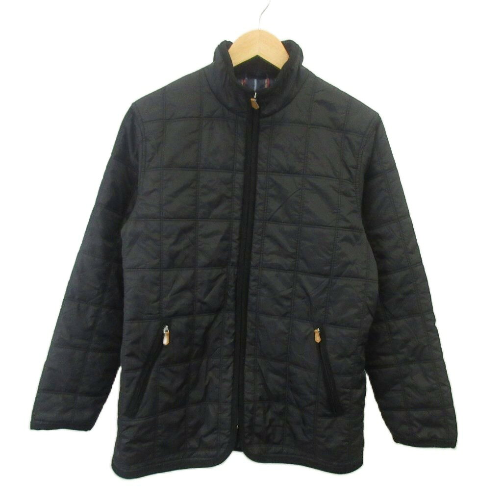 樂天商城 - 【中古】CLAUDIO VALENTINO クラウディオ・バレンチノ ジャケット 上着 M ブラック スクエアキルティング スタンドカラー 長袖 /RY ■ECA005 メンズ 【ベクトル 古着】 260513