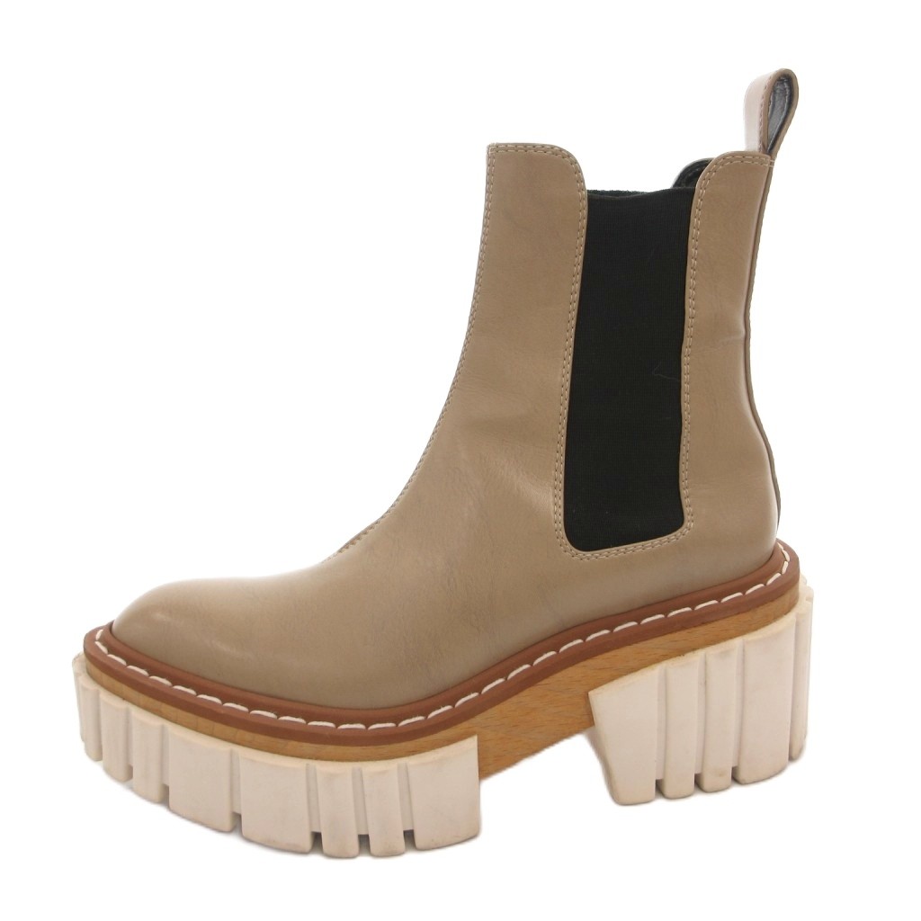 【中古】ステラマッカートニー STELLA McCARTNEY チェルシーブーツ サイドゴア 厚...