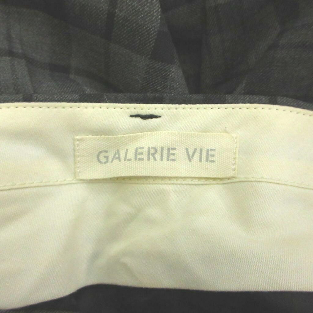 【中古】ギャルリーヴィー GALERIE VIE トゥモローランド パンツ ウール 00 グレー 黒 ブラック チェック柄 フルレングス スリムフィット /NP ■ECA005 レディース 【ベクトル 古着】 260515 — vista 3