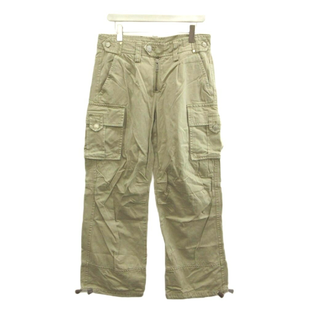 Rakuten - 【中古】ディースクエアード DSQUARED2 カーゴパンツ 52 ベージュ ジッパーフライ ドローコード裾 /YU ■GY62 メンズ 【ベクトル 古着】 260519