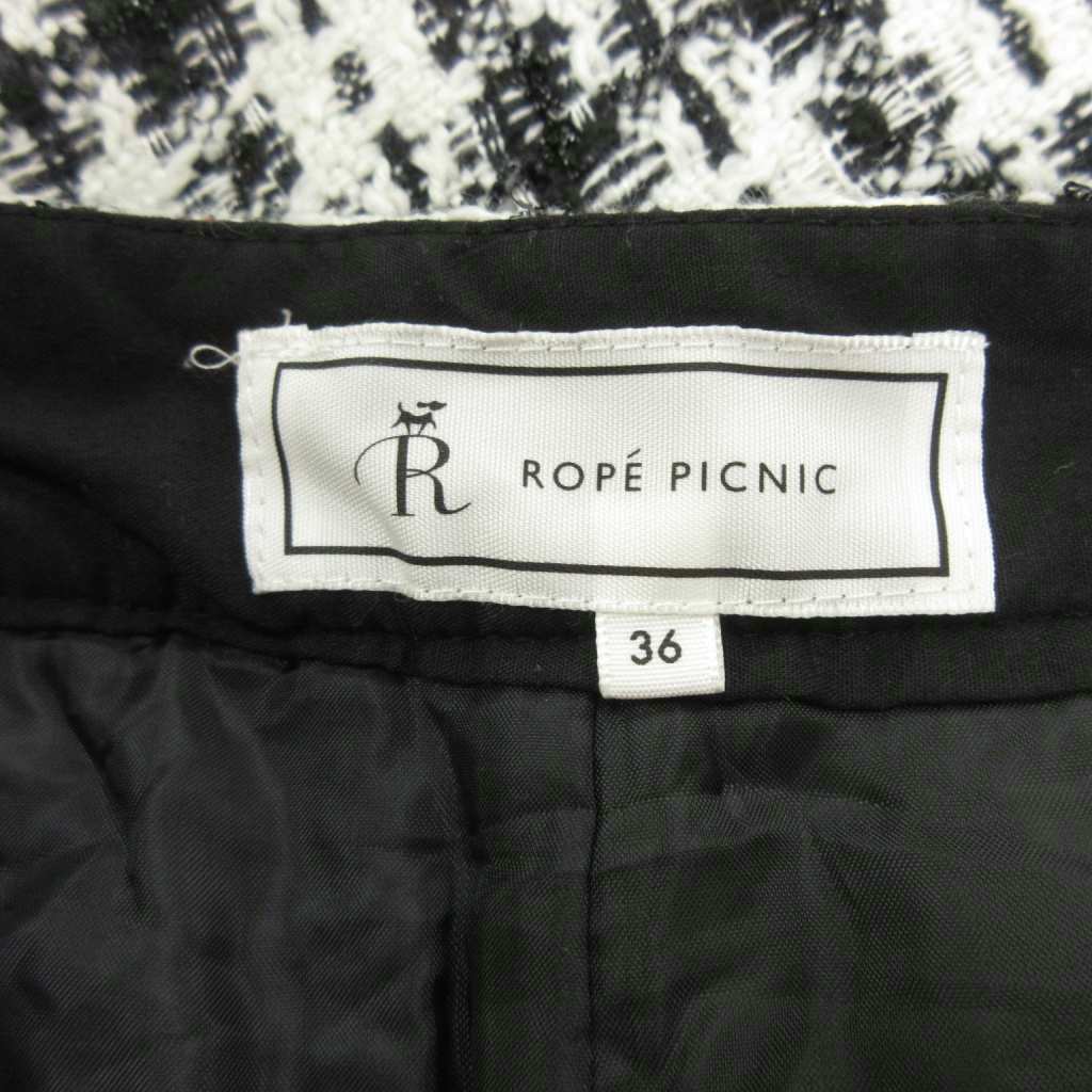 【中古】ロペピクニック ROPE Picnic ショートパンツ 36 白 ホワイト 黒 ブラック ツイード チェック柄 /PP ■GY70 レディース 【ベクトル 古着】 260527 vectorpremium-19164047 ブランド古着ベクトルプレミアム店 サンプル画像3