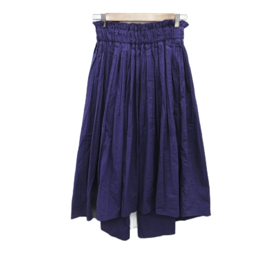 【中古】ダブルスタンダードクロージング ダブスタ DOUBLE STANDARD CLOTHING フレアスカート ギャザースカート ロング丈 36 S 紫 /SY22 ■ECB005 レディース 【ベクトル 古着】 260603