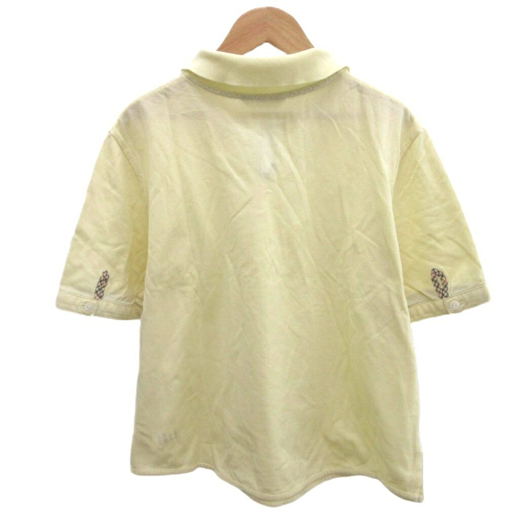 ブランド古着ベクトルプレミアム店の【中古】ダックス DAKS ポロシャツ トップス F 黄 イエロー 半袖 ラウンドカラー チェック柄 /YU ■ECB005 レディース 【ベクトル 古着】 260528｜アングル2