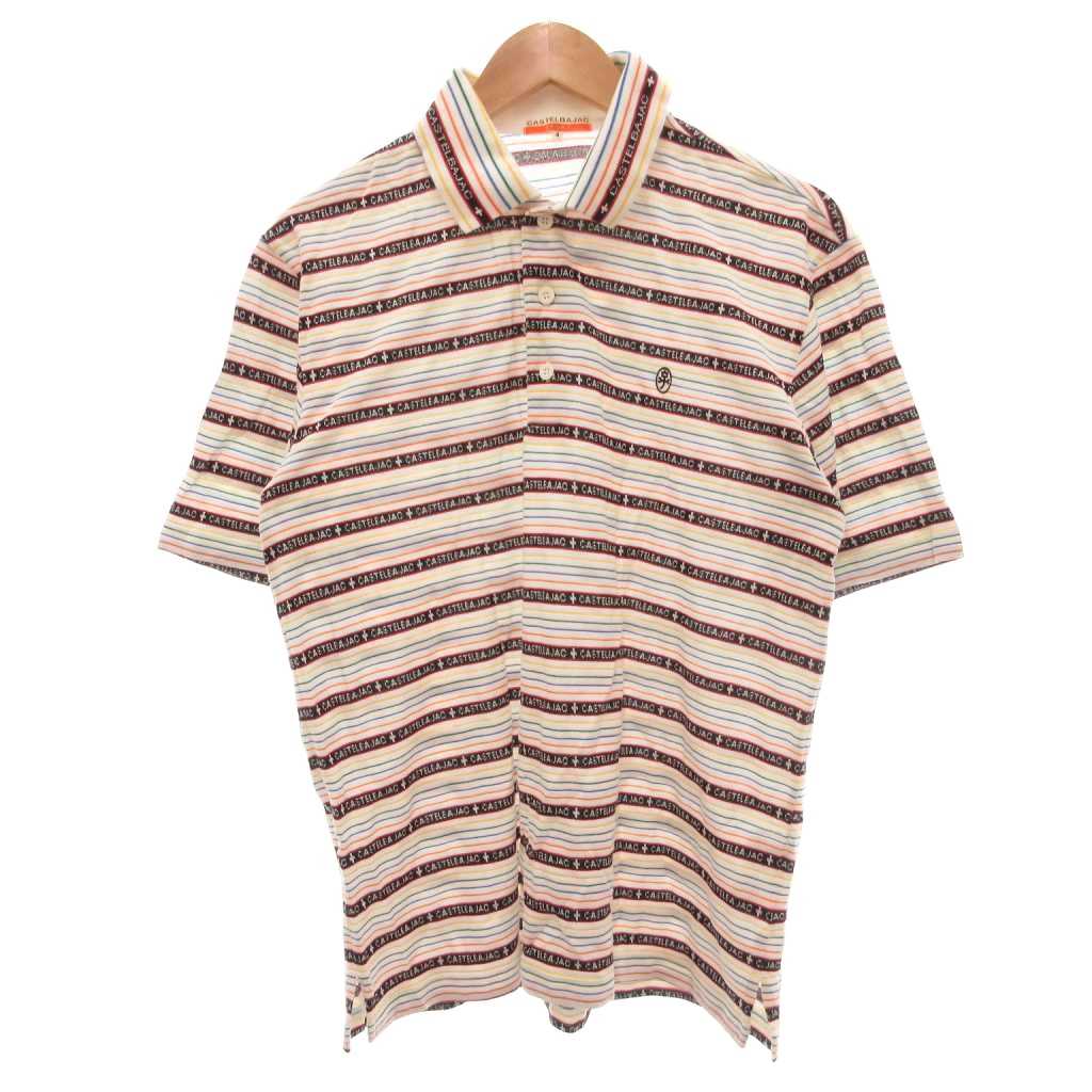 【中古】カステルバジャック CASTELBAJAC SPORTS 美品 ポロシャツ 半袖 4 ボーダー柄 ロゴ プリント 刺繍 白 ホワイト マルチカラー /KB ■ECB005 メンズ 【ベクトル 古着】 260530ブランドカステルバジャック CASTELBAJAC表記サイズ4実寸サイズ肩幅：50cm　身幅：53cm　着丈：71cm　袖丈：25cm　　素材本体 綿 ポリエステル リブ部分 綿色白 ホワイト マルチカラー状態使用感が少なく、かなり状態の良い商品です。 ※あくまでも中古品ですので掲載写真や記載内容をご確認いただき、ご理解の上ご購入ください。付属品付属品なし、写真に写っている物が全てです。備考株式会社ライカ 7711-8406 こちらのお品物は店舗で保管しておらず、店頭販売出来かねます。（※お取り寄せも出来かねます）商品のお問い合わせの回答を休止しております。＊各商品ページの商品詳細等をご確認の上ご購入ください。【中古】カステルバジャック CASTELBAJAC SPORTS 美品 ポロシャツ 半袖 4 ボーダー柄 ロゴ プリント 刺繍 白 ホワイト マルチカラー /KB ■ECB005 メンズ 【ベクトル 古着】 260530状態ランク　”A”詳細については、下記および「状態ランクについて」ページをご覧ください。未使用・新品の商品ほぼ新品同様の商品使用感が少なく、かなり状態の良い商品使用感はあるが、傷や汚れの少ない商品使用感の他、傷や汚れが見られる商品かなり大きな傷みがある難あり商品※S〜CランクはUSED品となりますので、使用感をご理解の上でご入札下さい。状態ランクについてinformationブランドカステルバジャック CASTELBAJAC表記サイズ4実寸サイズ肩幅：50cm　身幅：53cm　着丈：71cm　袖丈：25cm　　素材本体 綿 ポリエステル リブ部分 綿色白 ホワイト マルチカラー状態使用感が少なく、かなり状態の良い商品です。 ※あくまでも中古品ですので掲載写真や記載内容をご確認いただき、ご理解の上ご購入ください。付属品付属品なし、写真に写っている物が全てです。備考株式会社ライカ 7711-8406 こちらのお品物は店舗で保管しておらず、店頭販売出来かねます。（※お取り寄せも出来かねます）商品のお問い合わせの回答を休止しております。＊各商品ページの商品詳細等をご確認の上ご購入ください。本商品は一点物です他サイトや店舗にて販売している商品です。多少のお時間差にて欠品になることもございます。予めご了承頂ますようお願い致します。ベクトル・サイズガイドはこちらこの商品と同じブランドの商品を見る